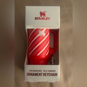 Stanley Red and White Ornament Keychain